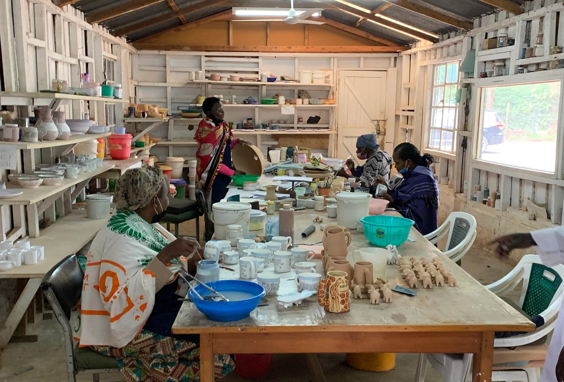 karen blixen, kazuri beads & giraffe-center